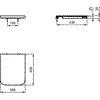 Dangtis WC Ideal Standard Atelier, Blend Cube