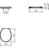 Dangtis WC Ideal Standard Contour 21, universalus, lėtai nusileidžiantis