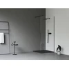 Dušo kabina Ravak Walk-In Wall, 80x80-120 Walk-In Wall Set 80, juoda+stiklas Transparent