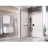 Dušo kabina Ravak Walk-In Wall, 90x80-120 Walk-In Wall Set 90, juoda+stiklas Transparent