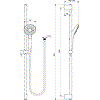 Dušo stovas Ideal Standard IdealRain, Evo Round, 600 mm, galvutė 110 mm, su lentynėle
