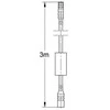 Ilginamasis kabelis GROHE, 3m, juodas