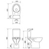 Pastatomas WC Cersanit Etiuda, su CleanOn, paaukštintas, be dangčio