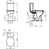 Pastatomo WC Ideal Standard puodas, Eurovit, paaukštintas (be bakelio)