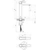 Praustuvo maišytuvas Ravak Life, LF 012.20BL 160 mm, juodas