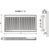Purmo radiatoriai Compact 600x800mm, 11 tipas