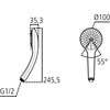 Rankinė dušo galva Ideal Standard, IdealRain Soft M3 Ø100 mm