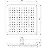 Stacionari kvadratinė dušo galva 250x250 mm, 986.00CR chromas