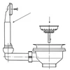 Ventilis FRANKE plautuvės, d 3''1/2, užkemšamas, PXN 611-60