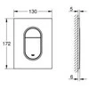 Grohe Arena Cosmopolitan mygtukas 130x172, šlifuoto kieto grafito