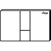 WC klavišas Viega Prevista, Visign For Style 24, ryškiai juoda