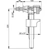 Alcadrain WC prileidimo mechanizmas AlcaPlast, šoninio pajungimo 3/8