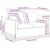 Sofa Kreminė 138 x 78 x 80 cm Aksomas