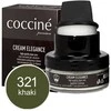 Chaki spalvos lygios odos maitinamasis ir spalvą atnaujinantis batų kremas – Coccine Kreminis Elegance, khaki, 50 ml