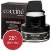 Tamsiai raudonas lygios odos maitinantis ir spalvą atnaujinantis batų kremas – Coccine Kreminis Elegance, tamsiai raudonas, 50 ml