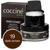 Tamsiai rudas lygios odos maitinantis ir spalvą atnaujinantis batų kremas – Coccine Kreminis Elegance, tamsiai rudas, 50 ml