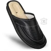 Tylbut® vyriškos odinės kambarinės šlepetės su Memory Foam vidpadžiu, juodos
