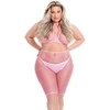 Sunset Glow Bike Short Set Juodas – juodas apatinio trikotažo komplektas (plius dydis)