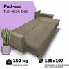 Meb Podrez Didelis kampinis sofos komplektas su staliuku ir pufais Simple XL St Combo Smėlio spalvos