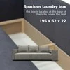 Meb Podrez Dvivietis išskleidžiamas sofa su staliuku ir pufais „Simple Combo“, „Podrez“, šviesiai pilka