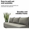 Meb Podrez Dvivietis išskleidžiamas sofa „Simple Light“ be porankių, „Podrez“, šviesiai pilka