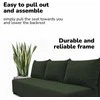 Meb Podrez Dvivietis išskleidžiamas sofa „Simple Light“ be porankių, „Podrez“, turkio žalia