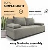 Meb Podrez Dvivietis išskleidžiamas sofa „Simple Light“ be porankių, „Podrez“, šviesiai pilka