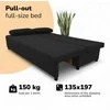 Meb Podrez Dvivietis išskleidžiamas sofa „Simple Light“ be porankių, „Podrez“, grafito