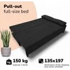 Meb Podrez Dvivietis išskleidžiamas sofa Simple X Light, be porankių, Podrez,, grafito