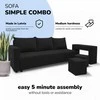 Meb Podrez Dvivietis išskleidžiamas sofa su staliuku ir pufais „Simple Combo“, „Podrez“, grafito