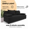 Meb Podrez Dvivietis išskleidžiamas sofa „Simple Light“ be porankių, „Podrez“, grafito