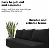 Meb Podrez Dvivietis išskleidžiamas sofa „Simple Light“ be porankių, „Podrez“, grafito
