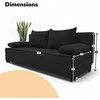 Meb Podrez Dvivietis išskleidžiamas sofa „Simple Light“ be porankių, „Podrez“, grafito