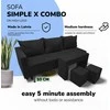 Meb Podrez Dvivietis išskleidžiamas sofa su staliuku ir pufais Simple X Combo,, Podrez,, grafito