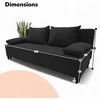 Meb Podrez Dvivietis išskleidžiamas sofa Simple X Light, be porankių, Podrez,, grafito