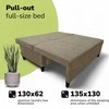 Meb Podrez Dvivietė išskleidžiama sofa lova Simple X Mini, Podrez, smėlio spalvos