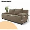 Meb Podrez Dvivietė sofa lova „Simple Light“ be porankių, „Podrez“, smėlio spalvos