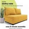 Meb Podrez Dvivietė sofa lova Simple Mini, Podrez, geltonos spalvos