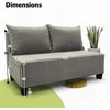 Meb Podrez Dvivietė sofa lova Simple X Mini, Podrez, šviesiai pilkos spalvos