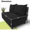 Meb Podrez Dvivietė sofa lova „Simple Mini“, „Podrez“, grafito spalvos