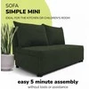 Meb Podrez Dvivietė sofa lova Simple Mini, Podrez, turkio-žalios spalvos