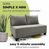Meb Podrez Dvivietė sofa lova Simple X Mini, Podrez, šviesiai pilkos spalvos