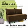 Meb Podrez Dvivietė sofa lova Simple X Mini, Podrez, rudos spalvos