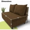 Meb Podrez Dvivietė sofa lova Simple Mini, Podrez, rudos spalvos