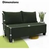 Meb Podrez Dvivietė sofa lova Simple X Mini, Podrez, turkio-žalios spalvos