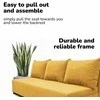 Meb Podrez Dvivietė sofa lova „Simple Light“ be porankių, „Podrez“, geltonos spalvos