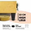 Meb Podrez Dvivietė sofa lova Simple X Light, be porankių, Podrez,, geltonos spalvos