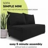 Meb Podrez Dvivietė sofa lova „Simple Mini“, „Podrez“, grafito spalvos