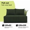 Meb Podrez Dvivietė sofa lova Simple Mini, Podrez, turkio-žalios spalvos