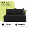 Meb Podrez Dvivietė sofa lova „Simple Mini“, „Podrez“, grafito spalvos